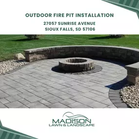 outdoor fire pit installation