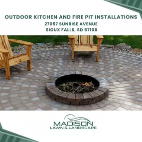 outdoor kitchen and fire pit installations