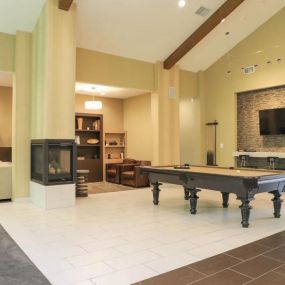 Billiard Table in Clubhouse at Cascades Overlook Apartments