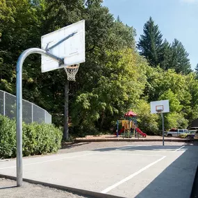 Basketball court at Crown Court Apartments