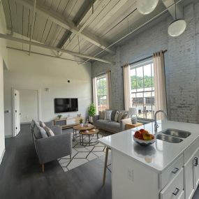 Open Space Living Room with Kitchen