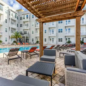 swimming pool and gazebo