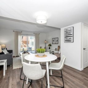 Dining table in living room