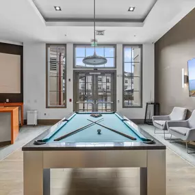 Game room with pool table