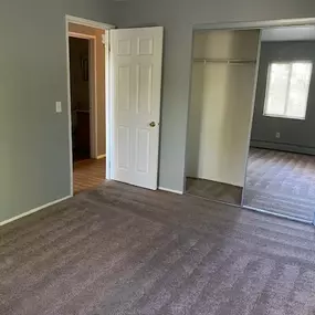 Bedroom with Large Mirror