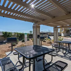 take a break at our picnic tables in the shade