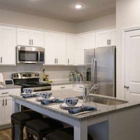 Modern kitchen with island sink