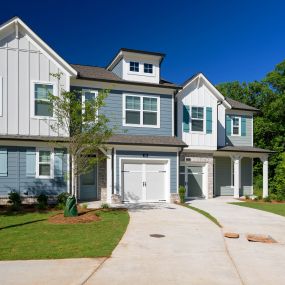 exterior of a three unit townhome