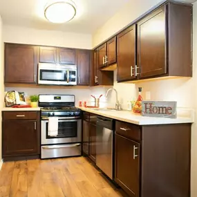 Fully Furnished Kitchen with Stainless Steel Appliances