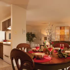 Living Room Side View - Hartland Village Apartments