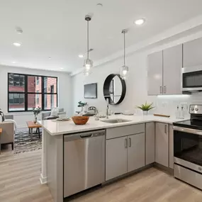 Kitchen and living room