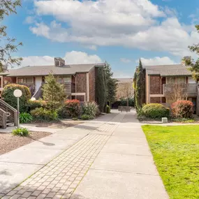 Building exterior at Meadowrock Apartments in Santa Rosa, CA 95403