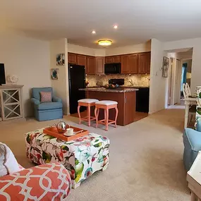 Living Room Side View - Hidden Woods Apartments