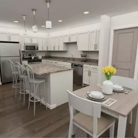 Kitchen and dining area