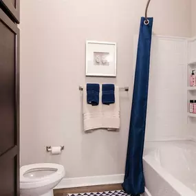 Bathroom with a toilet and a bathtub