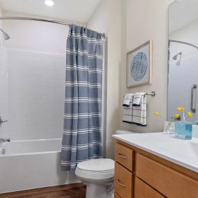 Spacious Bathroom at The Paramount Apartments
