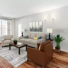 Living Room at The Paramount Apartments