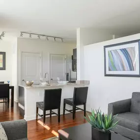 Living Room and Dining Area at Metro Crossing Apartments