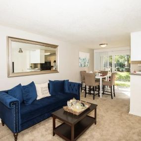 Living room at Sir Charles Court Apartments