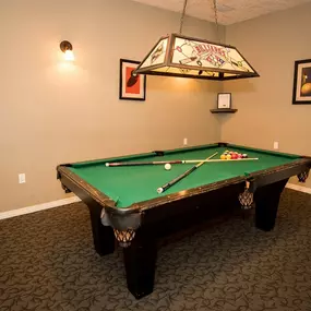 Billiard room at Sir Charles Court Apartments