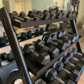 Gym with free weights