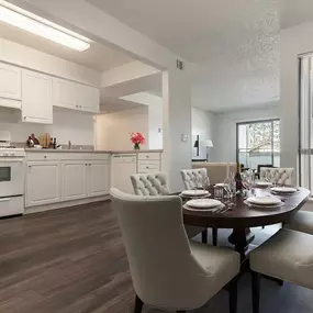 Kitchen and dinning area at Costa Mesa Family Village