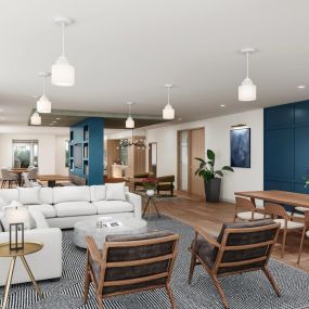 Rendering of Community Room at 900 at Cleveland Park