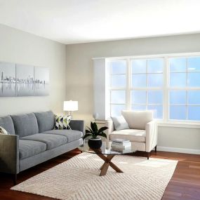 Living Room Rendering at 900 at Cleveland Park
