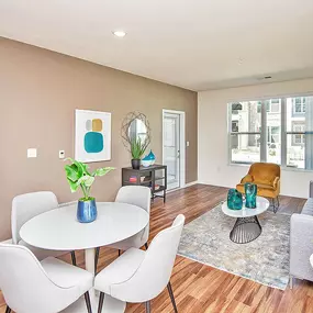 Dining Area and Living Room at Scharbauer Flats