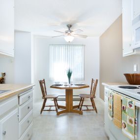 Kitchen with Dining Area at Oak Pointe Apartments