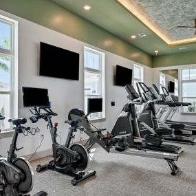 Gym with treadmills and other equipment