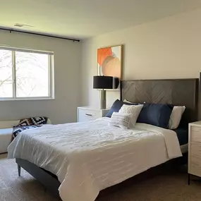 Bedroom at St. Charles at Olde Court Apartments