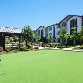 Putting green at The Vineyard Apartments