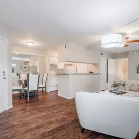 Living Room With Kitchen
