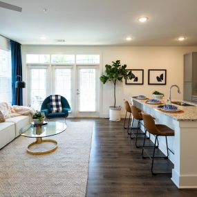 open concept living room and kitchen