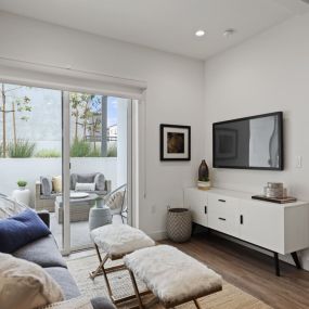 Living Room at The Fairfax Flats