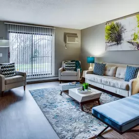 Living Room at Twelve 501 Apartments