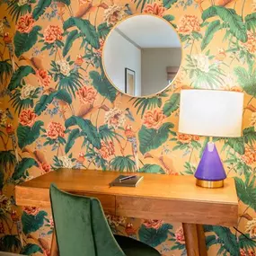 Study desk with light fittings