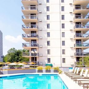 Pool view at Prospect Place in Hackensack, NJ