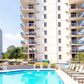 Pool view at Prospect Place in Hackensack, NJ