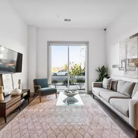 Modern Living Room with Large Windows