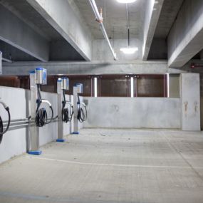 Car recharging stations in the garage