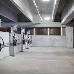 Car recharging stations in the garage