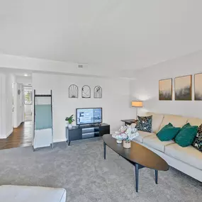 Living room with couches and a coffee table
