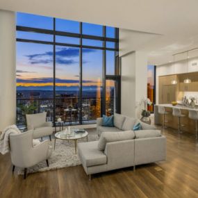 Living Room Space at Two Lincoln Apartments