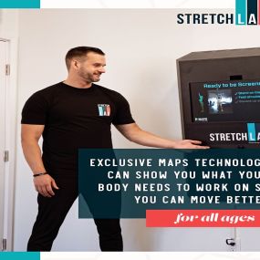 MAPS is a revolutionary 3D body scanning tool that provides us with information on how well your body is moving. Your Flexologist will guide you through the scan, help you interpret the results, and use the data to customize your stretch.