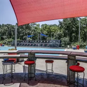 Pool Side Relaxing Area With Sundeck