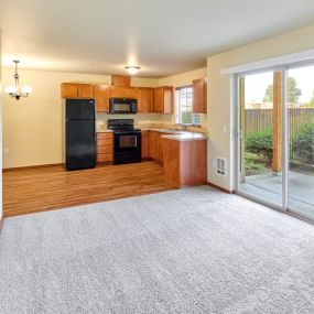 Living Area and Kitchen