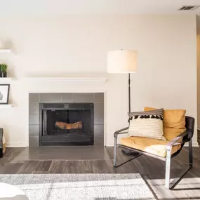 Living Area With Fireplace