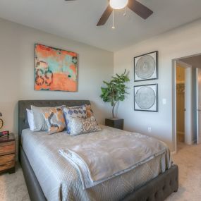 Bedroom with ceiling fan